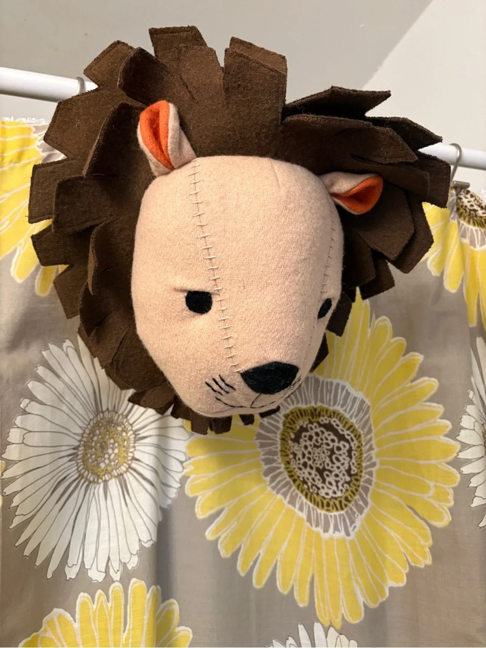 Wool Felt 3D Lion Head Wall Decoration, Nursery Wall Art, Kids Room Decoration